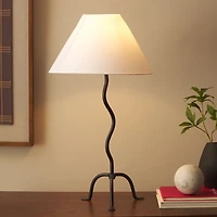 Black Iron Wavy Rita Table Lamp