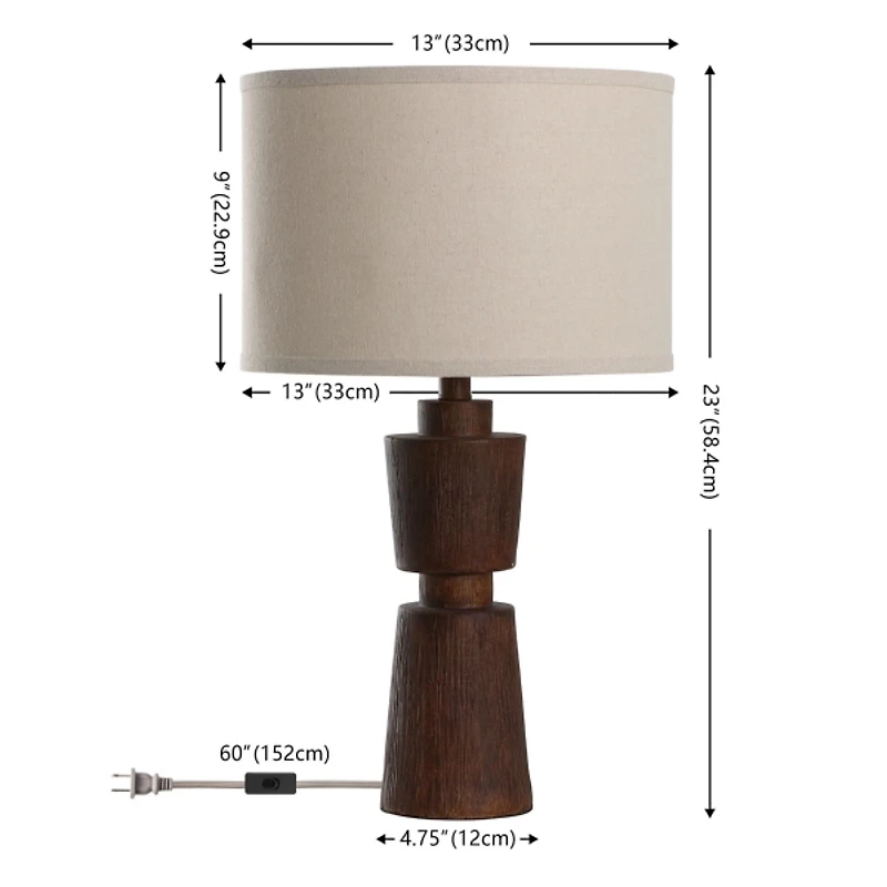 Brown Resin Nikki Table Lamp