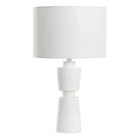 White Resin Nikki Table Lamp