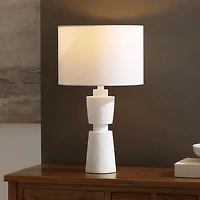 White Resin Nikki Table Lamp