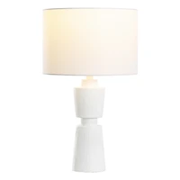 White Resin Nikki Table Lamp