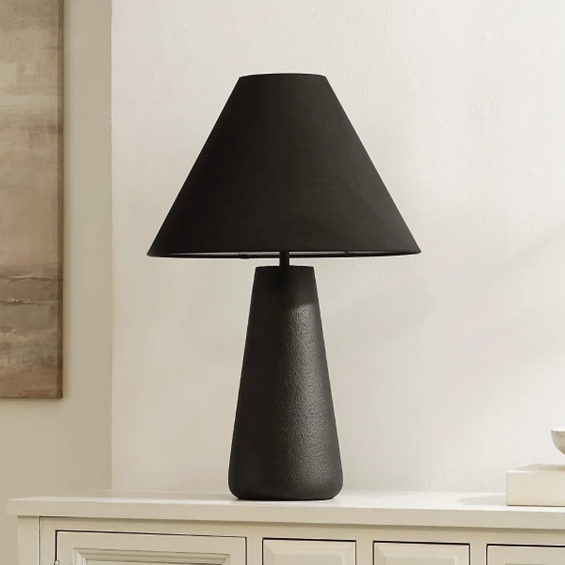 Black Tapered Modern Table Lamp