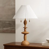 Brown Stacked Double Pull Chain Table Lamp