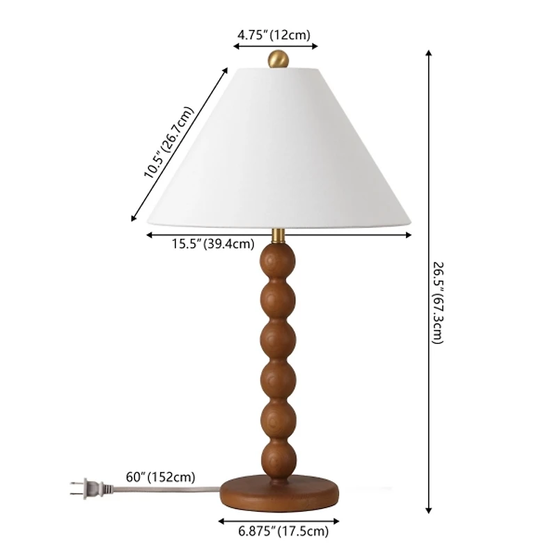 Brown Beaded Modern Table Lamp