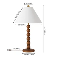 Brown Beaded Modern Table Lamp