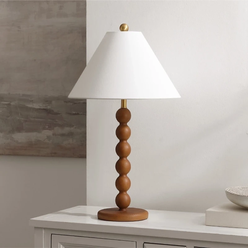 Brown Beaded Modern Table Lamp