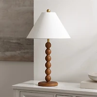 Brown Beaded Modern Table Lamp