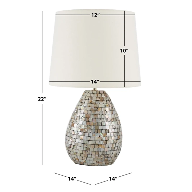 Mother of Pearl Mosaic Lucila Table Lamp