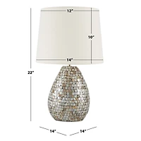 Mother of Pearl Mosaic Lucila Table Lamp
