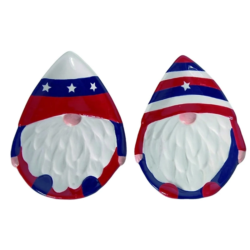 Uncle Sam Gnome Plates, Set of 4
