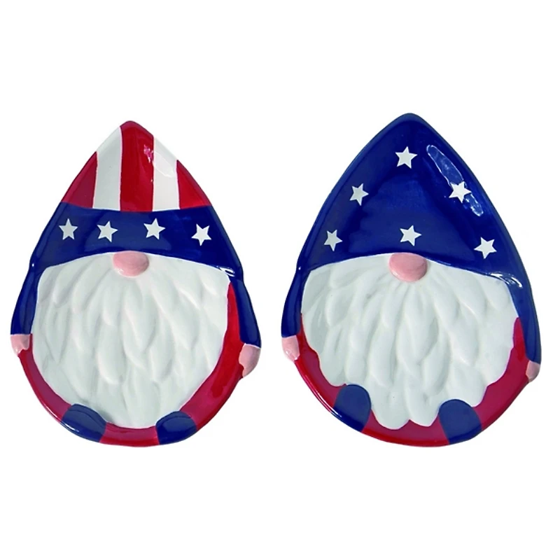 Uncle Sam Gnome Plates, Set of 4