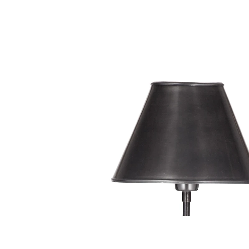 Gunmetal Gray Buffet Lamp with Marble Base