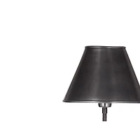 Gunmetal Gray Buffet Lamp with Marble Base