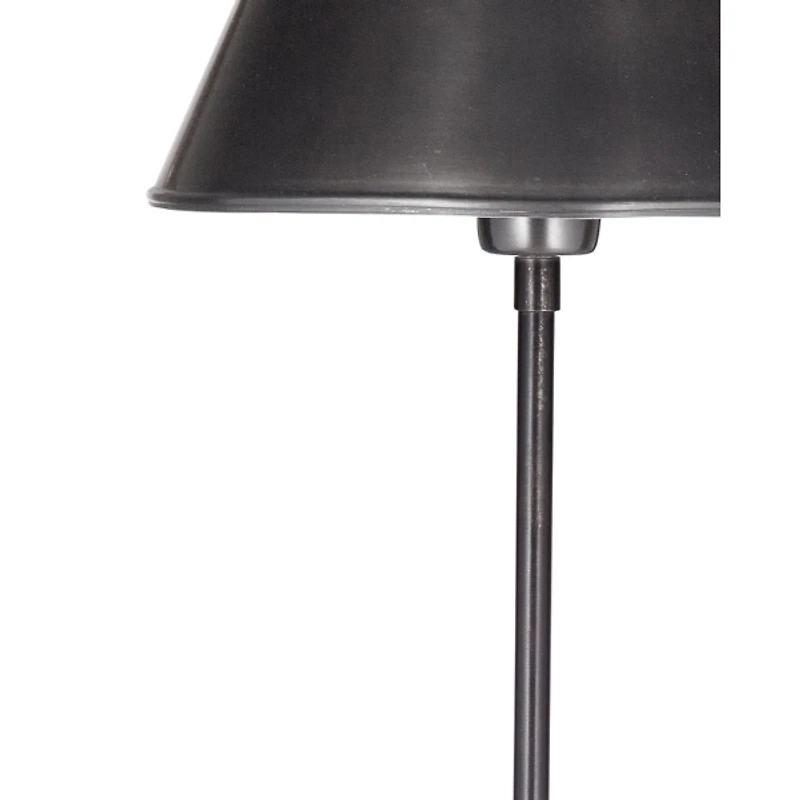 Gunmetal Gray Buffet Lamp with Marble Base