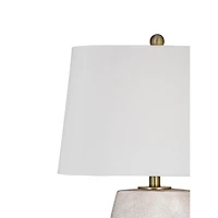 White Resin Kasi Table Lamp