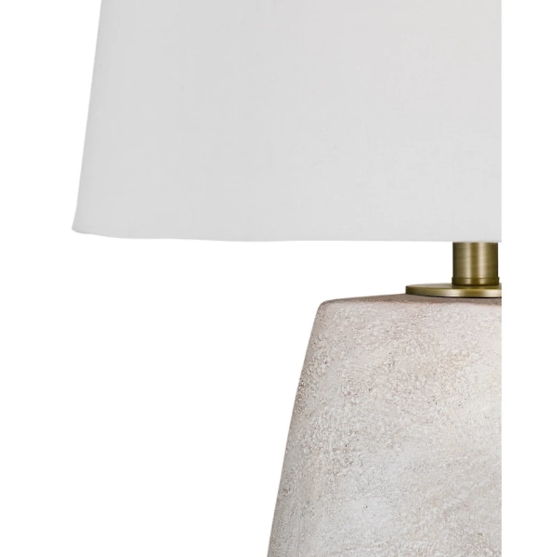 White Resin Kasi Table Lamp
