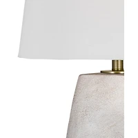 White Resin Kasi Table Lamp