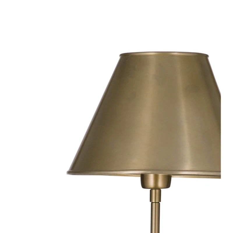 Gold Metal and Marble Buffet Lamp