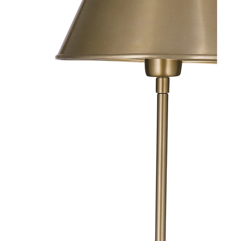 Gold Metal and Marble Buffet Lamp