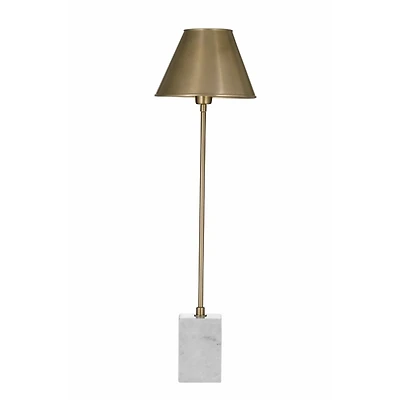 Gold Metal and Marble Buffet Lamp