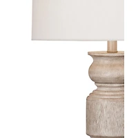 Light Brown Carved Helford Table Lamp