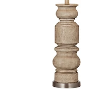 Light Brown Carved Helford Table Lamp