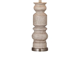 Light Brown Carved Helford Table Lamp