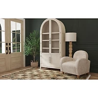 Light Brown Carved Helford Floor Lamp