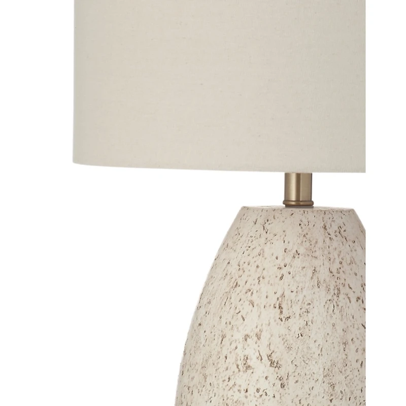 Distressed Brown & Cream Dauphin Table Lamp
