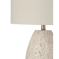 Distressed Brown & Cream Dauphin Table Lamp