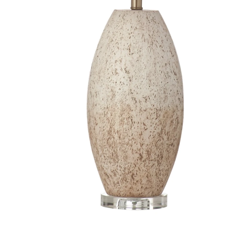 Distressed Brown & Cream Dauphin Table Lamp