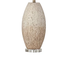 Distressed Brown & Cream Dauphin Table Lamp