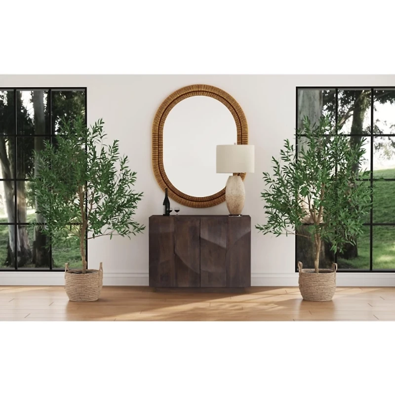 Distressed Brown & Cream Dauphin Table Lamp