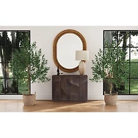 Distressed Brown & Cream Dauphin Table Lamp