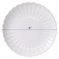 White Porcelain Petal Salad Plates, Set of 4