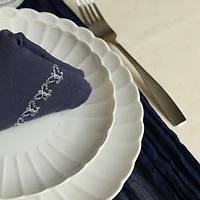 White Porcelain Petal Salad Plates, Set of 4