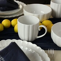 White Porcelain Petal 16-pc. Dinnerware Set
