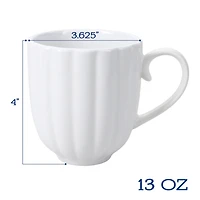 White Porcelain Petal 16-pc. Dinnerware Set