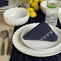 White Porcelain Petal 12-pc. Dinnerware Set