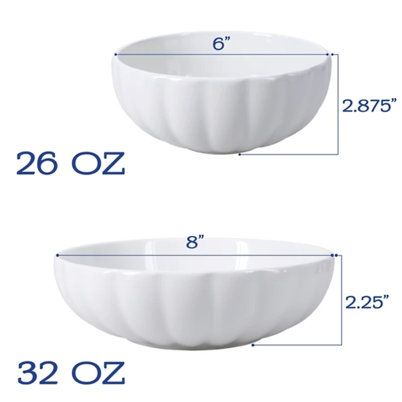 White Porcelain Petal 20-pc. Dinnerware Set