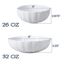 White Porcelain Petal 20-pc. Dinnerware Set