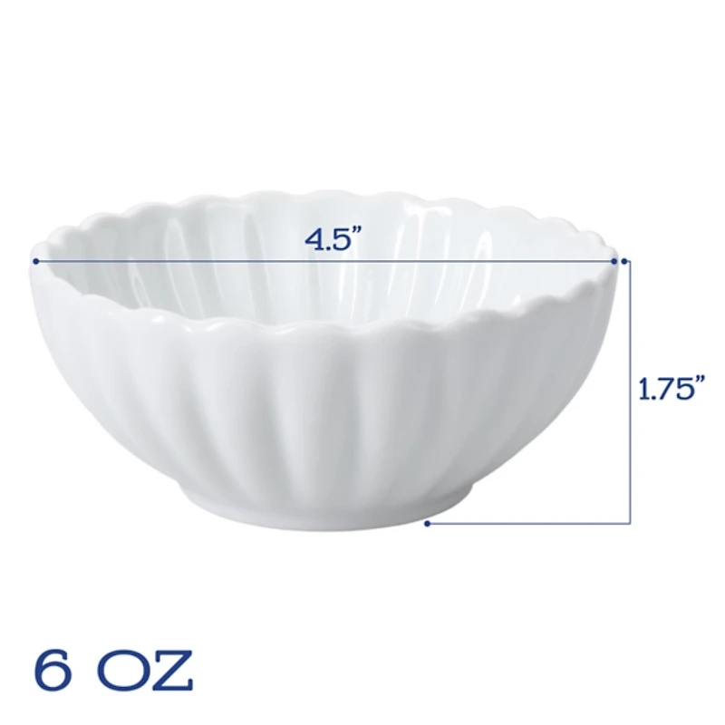 White Porcelain Petal 20-pc. Dinnerware Set