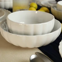 White Porcelain Petal 20-pc. Dinnerware Set