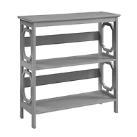 Gray Geometric 3-Tier Bookcase