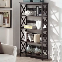 Espresso 5-Tier Oxford Bookcase