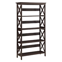 Espresso 5-Tier Oxford Bookcase