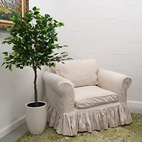 5 ft. Tree in White Ceramic Pot