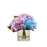 Blue and Purple Hydrangea Arrangement