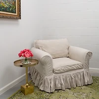 Pink Peony Arrangement in Handblown Glass Vase