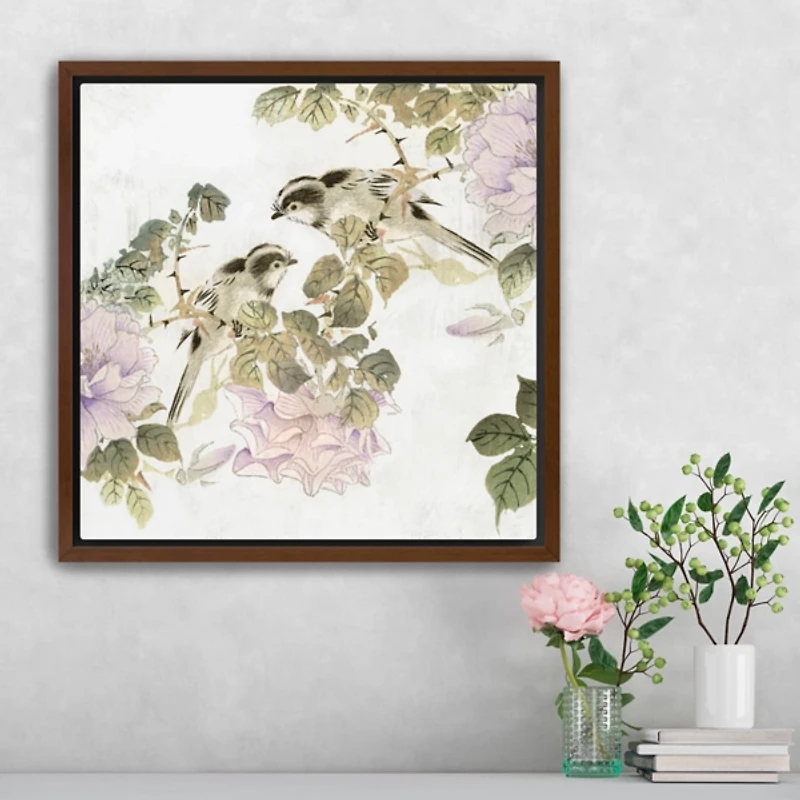 Woodland Birds I Framed Canvas Art Print